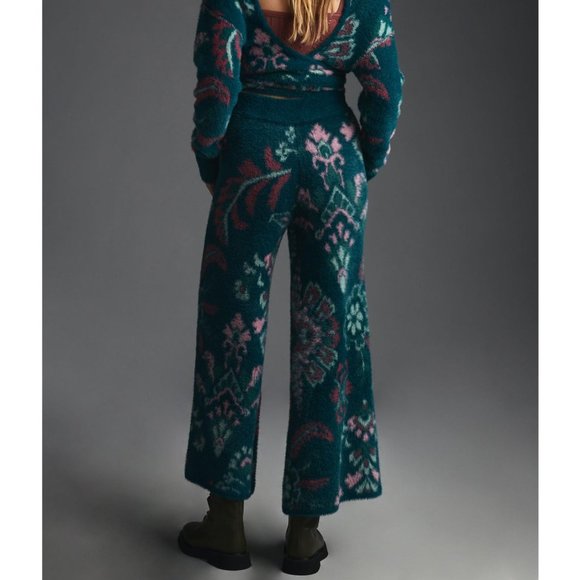 NWOT 💙 Anthropologie Daily Practice Cozy Pants Dark Turquoise - Large Petite - Picture 2 of 14